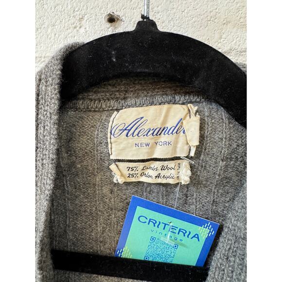 60s Alexander's Gray Button Front Vest - Picture 8 of 8